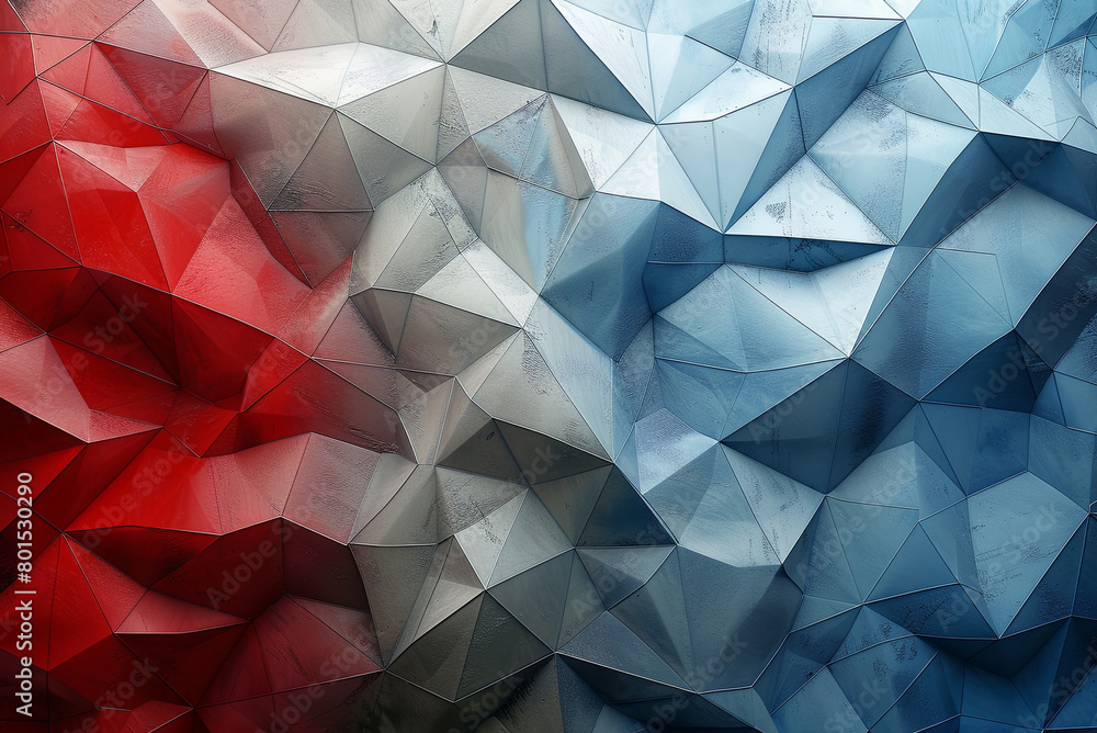 Paper with red, white and blue colors. The paper is torn and has a rough texture Paper with red, white and blue colors. The paper is torn and has a rough texture