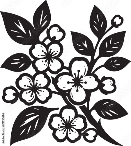 Wallpaper Mural black and white flower Torontodigital.ca