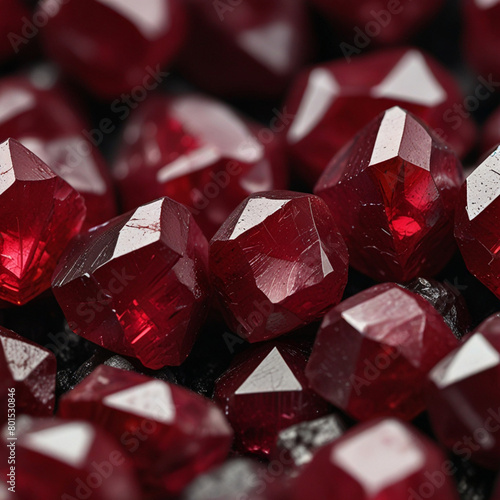 Dark red garnet cutting, beautiful stones background