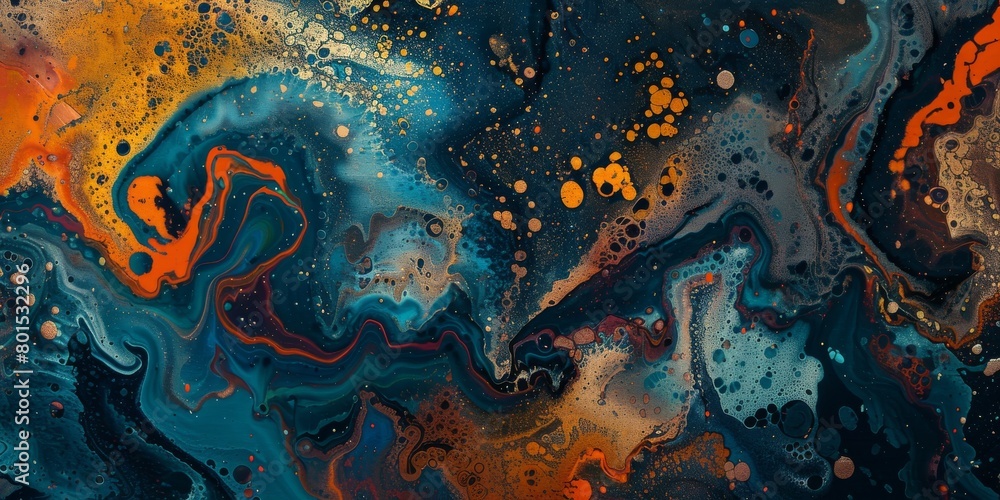 Vibrant abstract artwork featuring bold orange and blue colors Vibrant abstract artwork featuring bold orange and blue colors