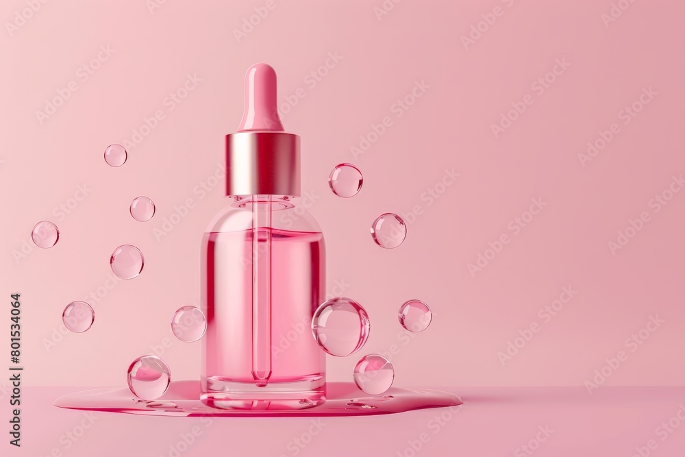 3D Collagen skin serum bottle mockup. 3D Collagen skin serum bottle mockup.