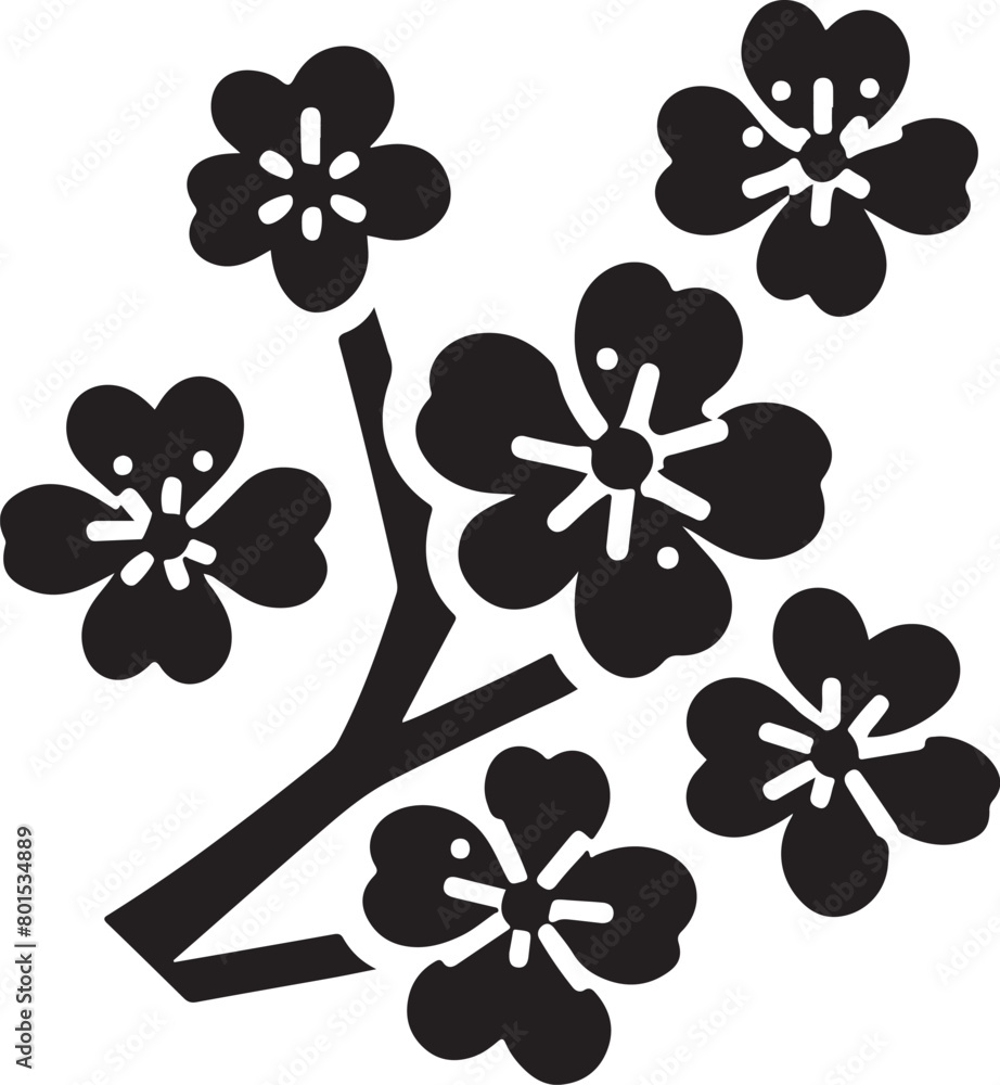 black and white flower black and white flower