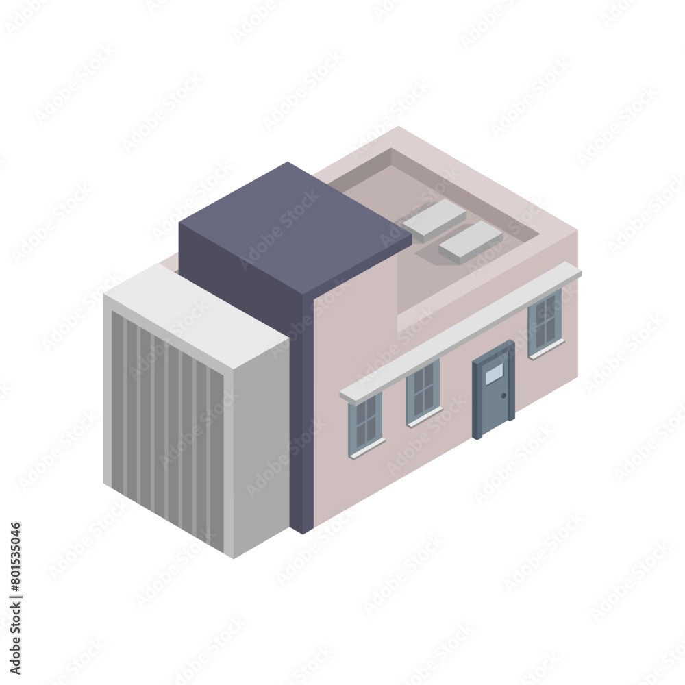 Modern house isometric Modern house isometric