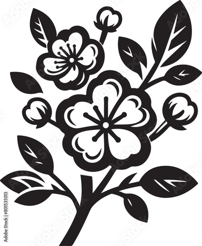 Wallpaper Mural black and white flower Torontodigital.ca
