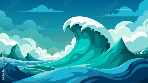 A tumultuous ocean with crashing waves and strong winds portraying the intensity of emotions during a ketamine session..