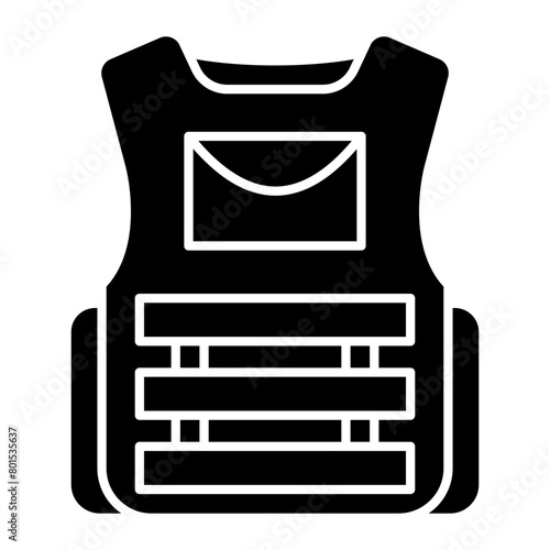 Bulletproof Vest Icon Design