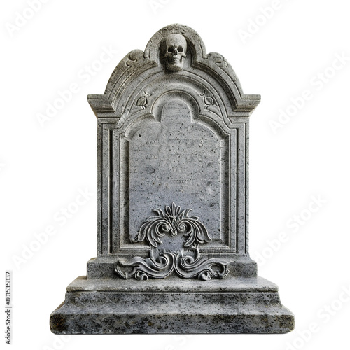 Tombstone isolated on white or transparent background