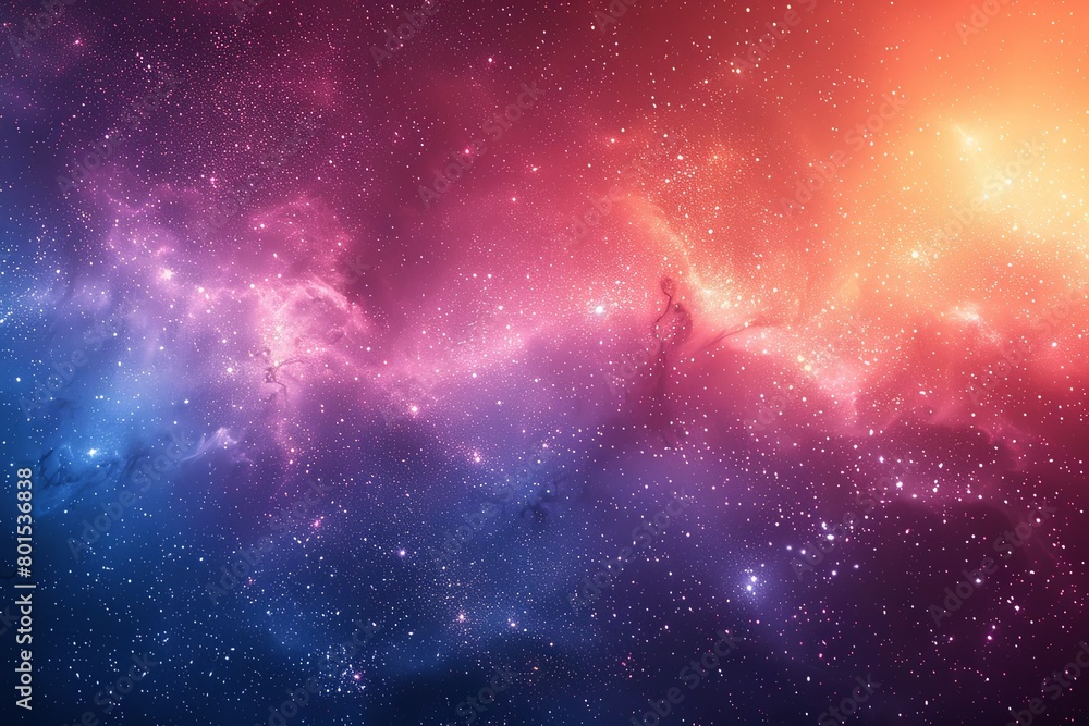 Fototapeta premium Colorful galaxy with a blue and red swirl. The colors are vibrant and the stars are scattered throughout the image
