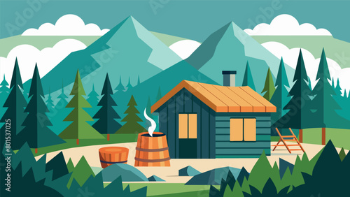 Visit a wellness village in the mountains where you can unwind in a rustic sauna built with natural materials and infused with fragrant pine releasing.