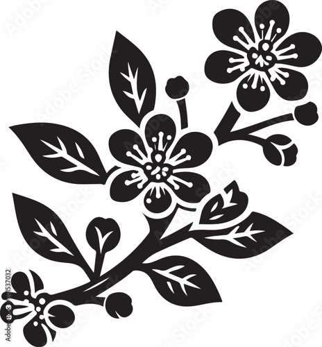 Wallpaper Mural black and white flower Torontodigital.ca