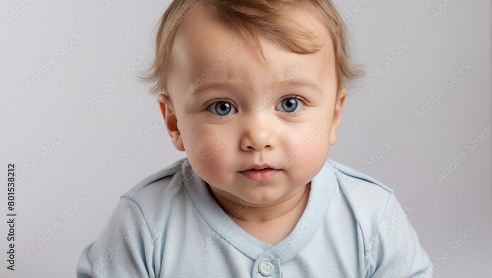 close up baby boy isolated on white background close up baby boy isolated on white background
