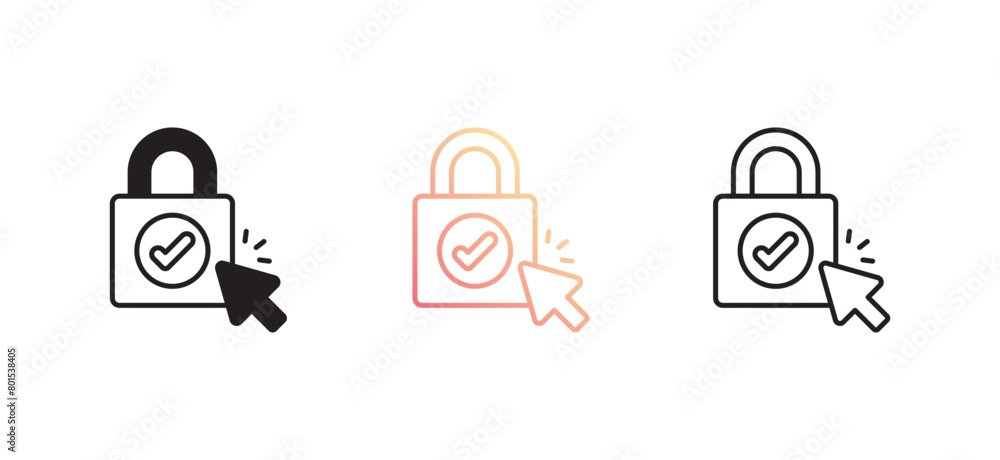 Padlock icon design with white background stock illustration Padlock icon design with white background stock illustration