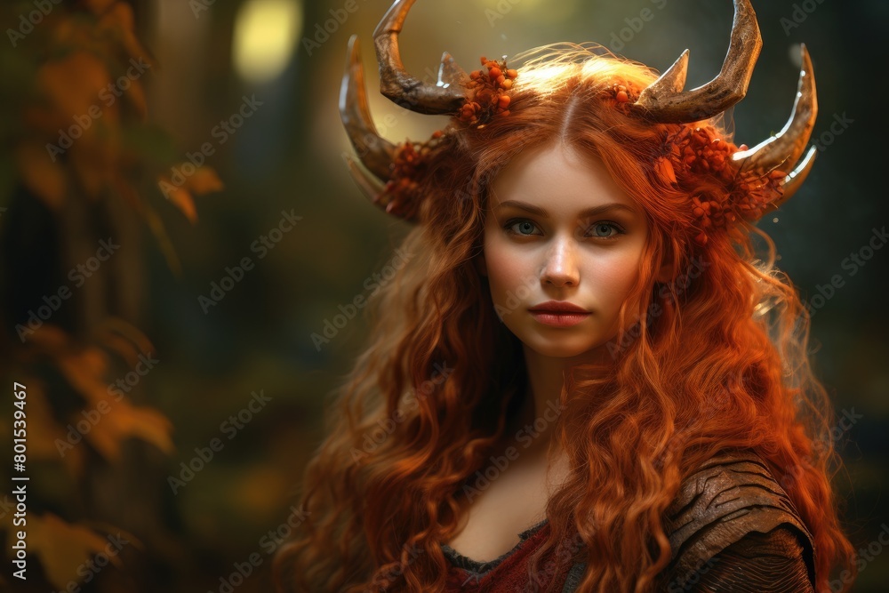 Enchanting autumn fairy portrait Enchanting autumn fairy portrait