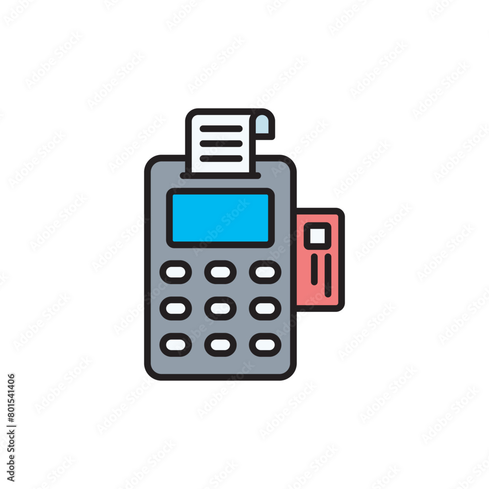 Pos icon design with white background stock illustration Pos icon design with white background stock illustration