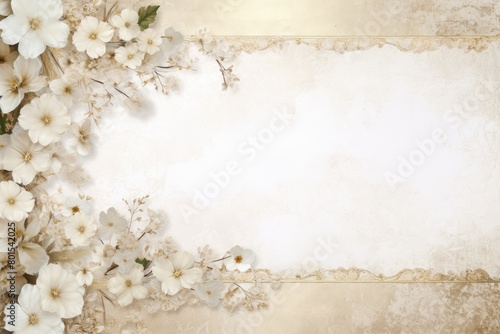 Elegant floral frame on vintage background