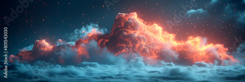 Cloud Logo on Azure Digital Background