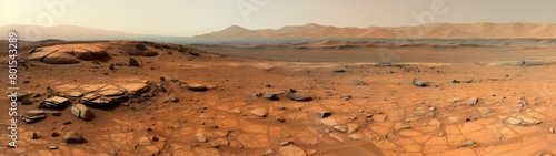 Vast Martian Landscape at Sunset
