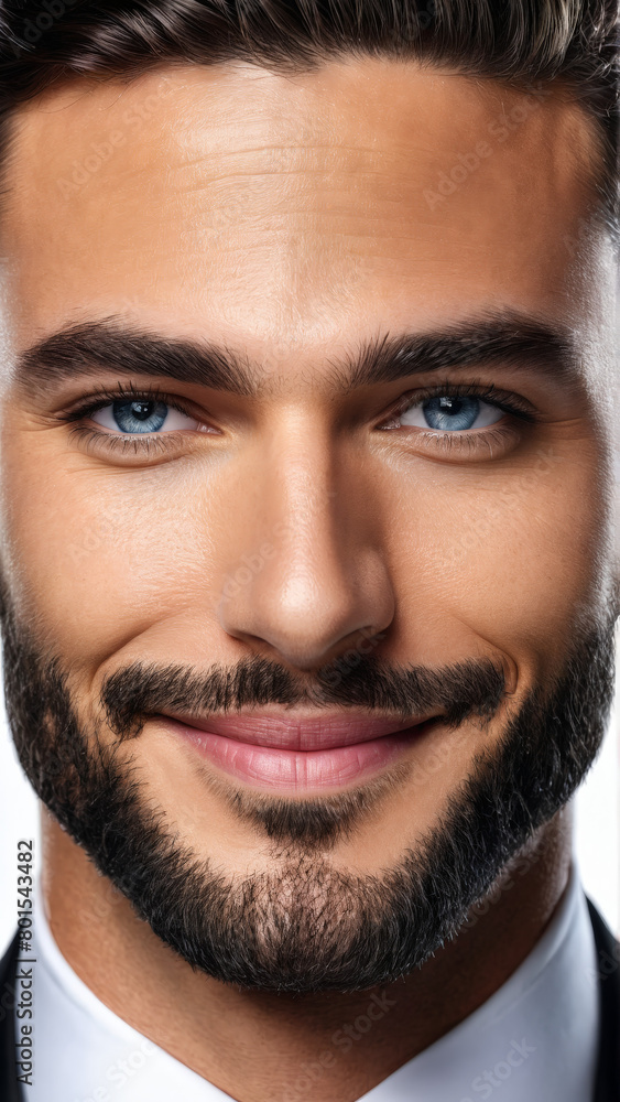 Obraz premium James a handsome man with a chiseled jaw and a winning smile wearing a tuxedo