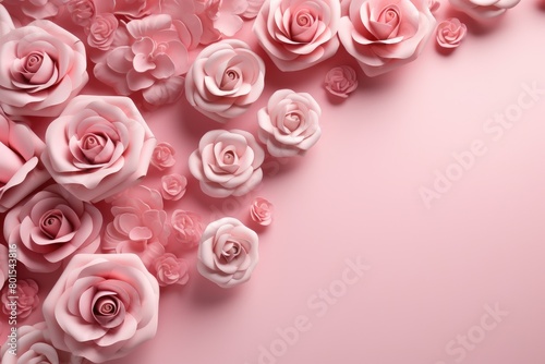 Elegant pink rose floral background © Balaraw