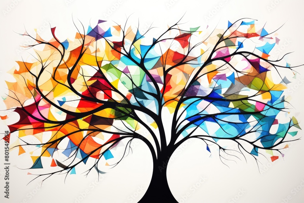 Vibrant abstract tree of life painting Vibrant abstract tree of life painting