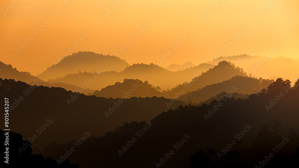 Majestic sunset in the blue mountains landscape Majestic sunset in the blue mountains landscape
