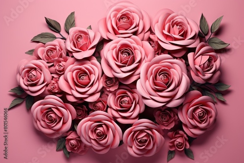 Vibrant pink rose bouquet