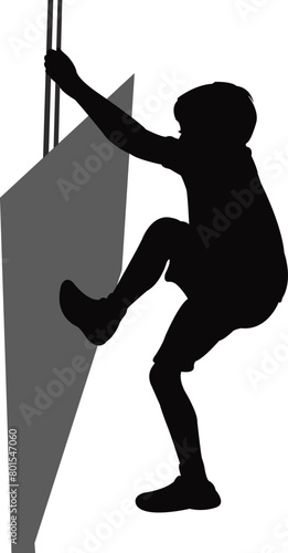 a boy body silhouette vector
