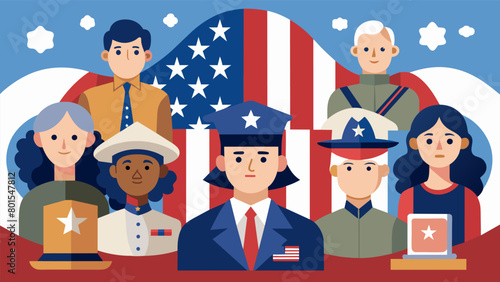 American Heroes Honoring Military Service From the Revolutionary War to present day this display pays tribute to the brave men and women who have. Vector illustration