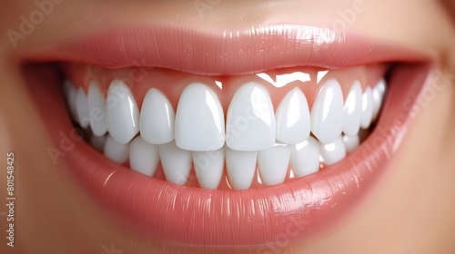 Woman smile concept healthy teeth dental background