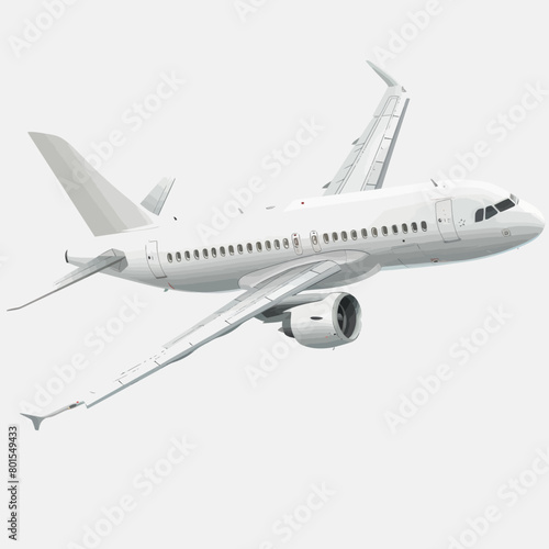 a white jet airliner flying in the sky