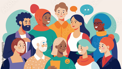 A multiracial multigenerational group of community leaders shares their insights and perspectives on the continued fight for equality and liberation.. Vector illustration