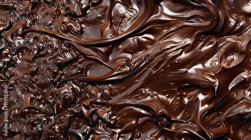 Close up of chocolate syrup texture background