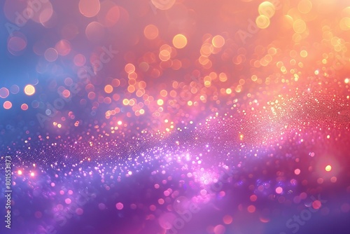 Vibrant Glitter Background with Colorful Bokeh Effect
