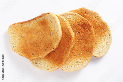 Pieces of toasted bread