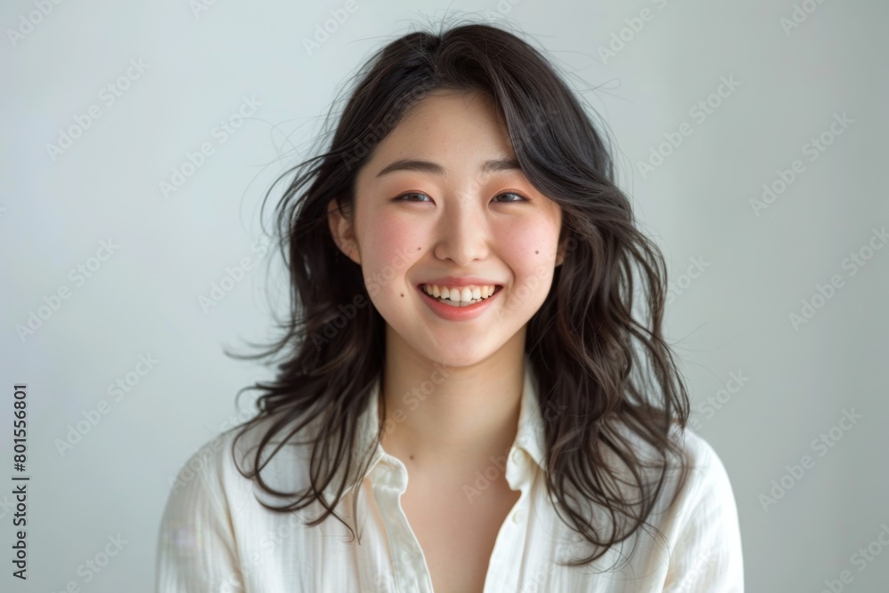 Radiant Asian Woman Poses in Bright Studio for Promotional Brand, Exuding Confidence and Energy Radiant Asian Woman Poses in Bright Studio for Promotional Brand, Exuding Confidence and Energy