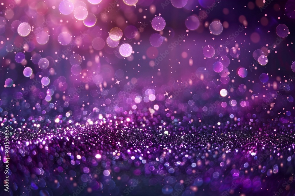 Sparkling Purple Background with Glitter and Bokeh Lights Sparkling Purple Background with Glitter and Bokeh Lights