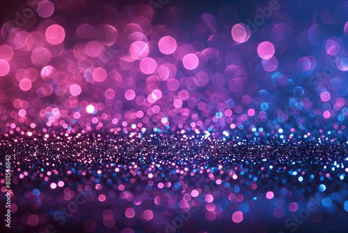 Sparkling Purple and Blue Bokeh Background for Festive Decor