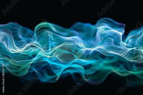 Dynamic Waves in Stunning Blue and Green Hues