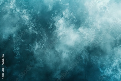Ethereal Aquamarine Smoke Mist in Dynamic Movement
