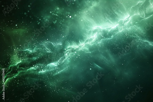 Stunning Jade Dust Effect With Green Aura in Cosmic Style
