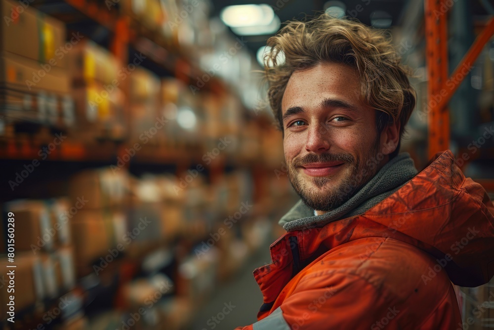 Photo portrait of a smiley factory worker Photo portrait of a smiley factory worker