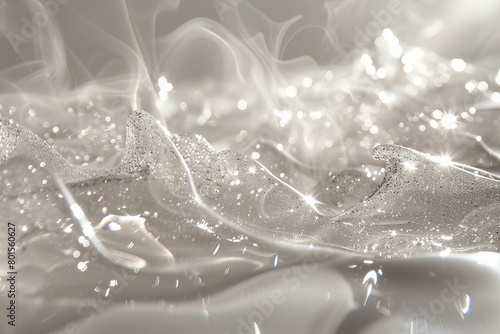 Elegant Platinum Dust and Mist Effect Sparkling Serenely