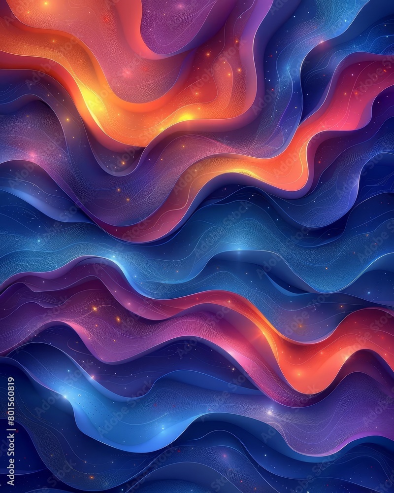 An abstract painting of vibrant colors and shapes An abstract painting of vibrant colors and shapes
