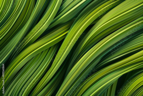 Abstract wavy texture in shades of green  creating a fluid and dynamic background.