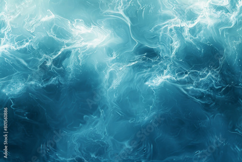 Abstract flowing aqua and white waves, resembling soft silk or water ripples.
