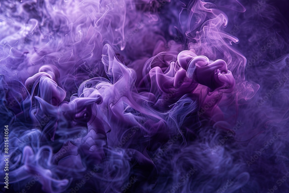 Fototapeta premium Ethereal Purple Smoke in a Mysterious Abstract Artwork