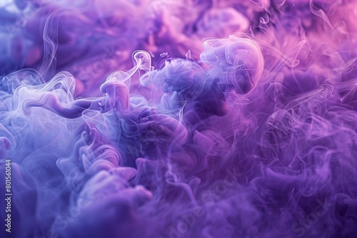 Dreamy Purple Smoke Swirls with Moody Abstract Background