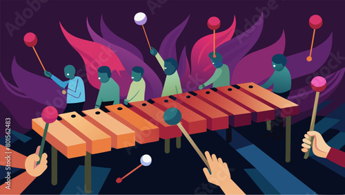 The xylophone chimed in discordant sharp notes causing a jarring and unsettling effect on the audience..