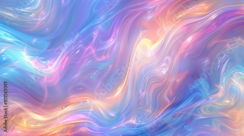  A multicolored abstract backdrop features a swirling pattern of blue, yellow, pink, and purple hues on its left side