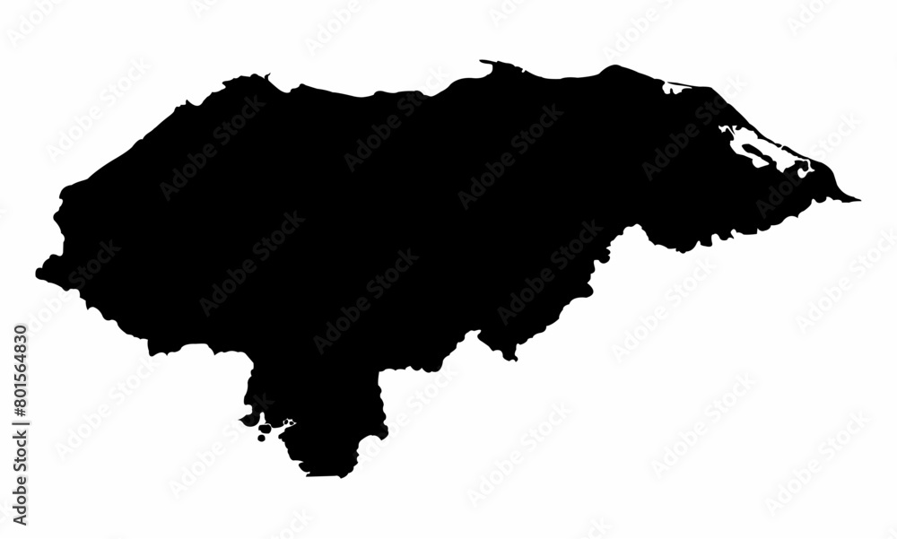 Honduras silhouette map